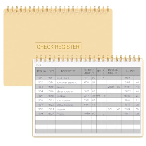 HAUTOCO Scheckregister für persönliches Scheckbuch, Transaktionskostenbuch für kleine Unternehmen, Checking Account Registerbuch zur Verfolgung von Zahlungen, Einlagen, Finanzen, 21,6 x 15,7 cm HAUTOCO Scheckregister für persönliches Scheckbuch, Transaktionskostenbuch für kleine Unternehmen, Checking Account Registerbuch zur Verfolgung von Zahlungen, Einlagen, Finanzen, 21,6 x 15,7 cm von HAUTOCO