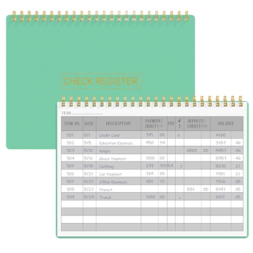 HAUTOCO Scheckregister für persönliches Scheckbuch, Transaktionskostenbuch für kleine Unternehmen, Checking Account Registerbuch zur Verfolgung von Zahlungen, Einlagen, Finanzen, 21,6 x 15,7 cm HAUTOCO Scheckregister für persönliches Scheckbuch, Transaktionskostenbuch für kleine Unternehmen, Checking Account Registerbuch zur Verfolgung von Zahlungen, Einlagen, Finanzen, 21,6 x 15,7 cm von HAUTOCO