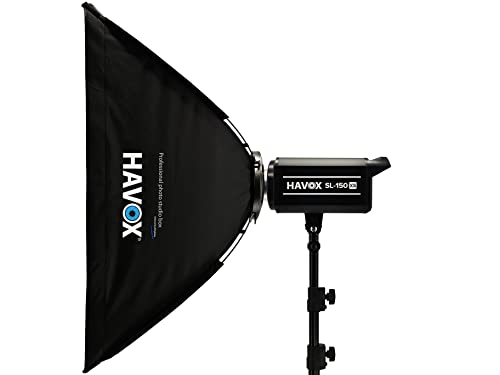 HAVOX - SL-150XS - Softbox Dauerlicht 150 W Foto Video 5600 K - CRI97+ / TLCI97+ / Bowens Befestigung - Professionelle Fotostudio-Beleuchtung mit digitaler Anzeige von HAVOX