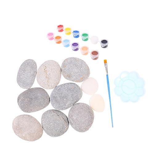 HAWILLOSCH 10 Stück Stein bemalen Bausätze Steine zum Basteln Felsen Kiesel zeichnen Pinsel Anstrichfarben-Mischschale Kunstmalset Kiesel bemalen Farbplatte malen Malpigment Naturstein HAWILLOSCH 10 Stück Stein bemalen Bausätze Steine zum Basteln Felsen Kiesel zeichnen Pinsel Anstrichfarben-Mischschale Kunstmalset Kiesel bemalen Farbplatte malen Malpigment Naturstein von HAWILLOSCH