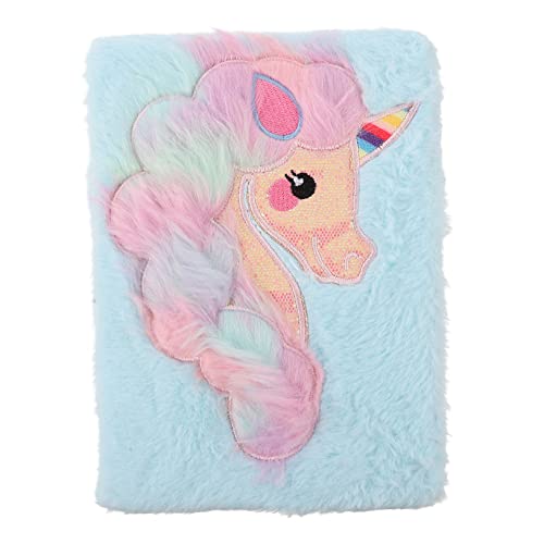 HAWILLOSCH 1Stück Einhorn Notizbuch für Notizblock im Entzückenden Design Himmelblaue Farbe Plüschmaterial für Kreative Notizen und HAWILLOSCH 1Stück Einhorn Notizbuch für Notizblock im Entzückenden Design Himmelblaue Farbe Plüschmaterial für Kreative Notizen und von HAWILLOSCH