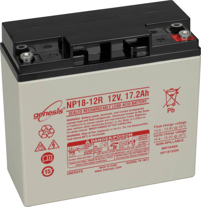 HK NP18-12R - Blei-Vlies-Akku, 12 V, 18 Ah, Standby USV von HAWKER
