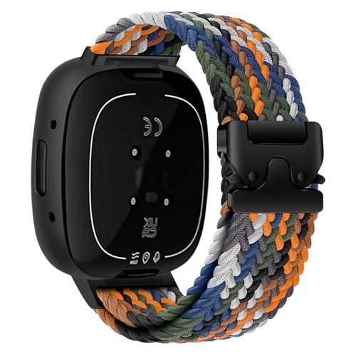 HAYONLIY Braided Bracelet Compatible with Fitbit Sense 2 / Sense/Fitbit Versa 4 / Fitbit Versa 3 Wristband Men Women, Nylon Sport Strap with Parachute Closure HAYONLIY Braided Bracelet Compatible with Fitbit Sense 2 / Sense/Fitbit Versa 4 / Fitbit Versa 3 Wristband Men Women, Nylon Sport Strap with Parachute Closure von HAYONLIY