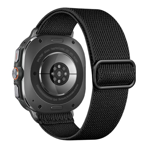 HAYONLIY Nylon Strap Compatible with Samsung Galaxy Watch Ultra 47mm(2024),Elastic Sport Replacement Strap for Men Women von HAYONLIY