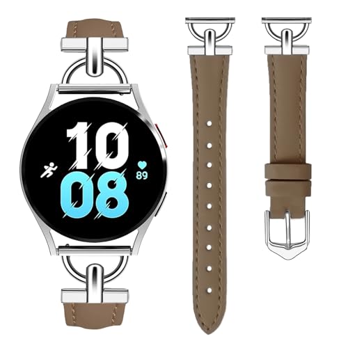 HAYONLIY Leather Strap Compatible with Samsung Galaxy Watch 7/6/5/4 40mm 44mm, 6 Classic 47 mm 43 mm, 4 Classic 42 mm 46mm, 5 Pro 45mm,20mm Slim Elegant Bracelet for Women HAYONLIY Leather Strap Compatible with Samsung Galaxy Watch 7/6/5/4 40mm 44mm, 6 Classic 47 mm 43 mm, 4 Classic 42 mm 46mm, 5 Pro 45mm,20mm Slim Elegant Bracelet for Women von HAYONLIY