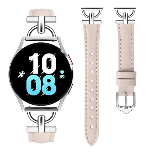 HAYONLIY Leather Strap Compatible with Samsung Galaxy Watch 7/6/5/4 40mm 44mm, 6 Classic 47 mm 43 mm, 4 Classic 42 mm 46mm, 5 Pro 45mm,20mm Slim Elegant Bracelet for Women HAYONLIY Leather Strap Compatible with Samsung Galaxy Watch 7/6/5/4 40mm 44mm, 6 Classic 47 mm 43 mm, 4 Classic 42 mm 46mm, 5 Pro 45mm,20mm Slim Elegant Bracelet for Women von HAYONLIY