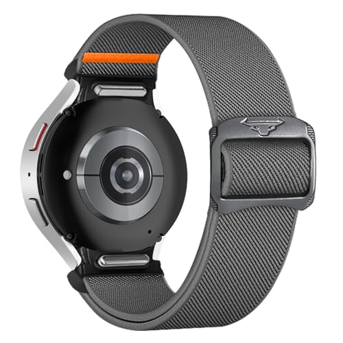 HAYONLIY Nylon Armband for Samsung Galaxy Watch 7/6/5/4/FE 40mm 44mm/Galaxy Watch 6 Classic 43 mm 47mm/ Watch 4 Classic 42 mm 46 mm/Watch 5 Pro 45mm,Keine Lücke Schnell Befreit Sportarmband für Männer von HAYONLIY