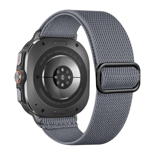HAYONLIY Nylon Strap Compatible with Samsung Galaxy Watch Ultra 47mm(2024),Elastic Sport Replacement Strap for Men Women von HAYONLIY
