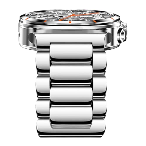 HAYONLIY Replacement Strap Compatible with Samsung Galaxy Watch Ultra 47mm(2024), Galaxy Watch 7 Ultra Metal Stainless Steel Bracelet Men Women von HAYONLIY