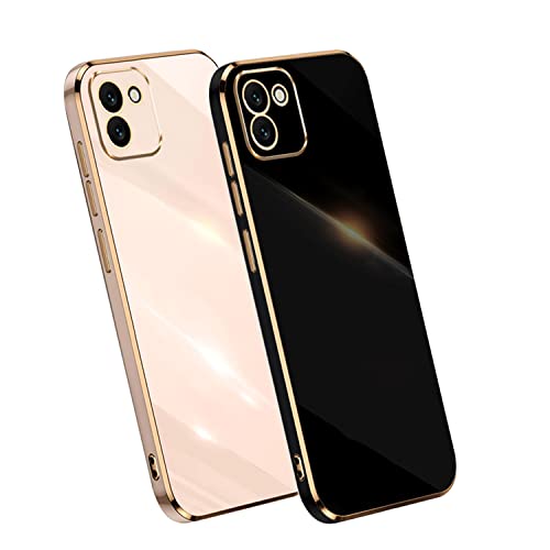 2 Stück Handyhülle für Samsung Galaxy A03 Hülle Weich TPU Hülle Galvanik Silikon Schutzhülle mit Galaxy A03 Case Stoßfest Bumper Bling Plating Cover für Samsung A03 Hülle (A03,J) von HAZARA