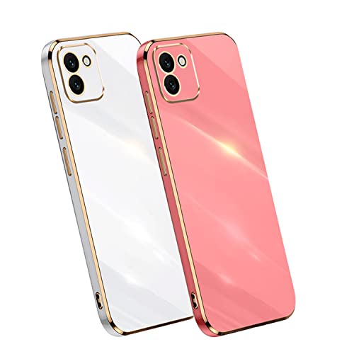 2 Stück Handyhülle für Samsung Galaxy A03 Hülle Weich TPU Hülle Galvanik Silikon Schutzhülle mit Galaxy A03 Case Stoßfest Bumper Bling Plating Cover für Samsung A03 Hülle (A03,K) von HAZARA