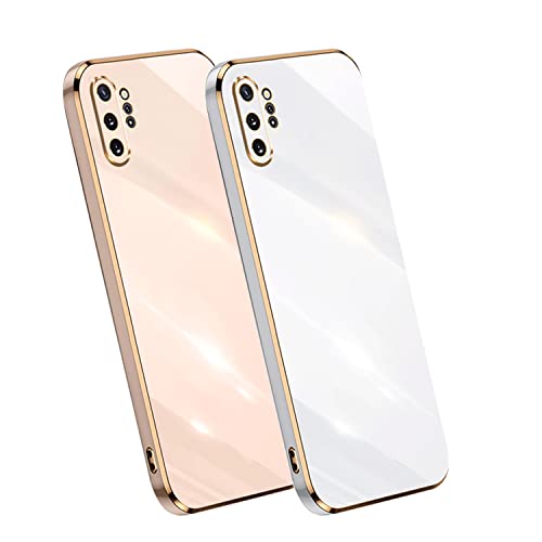 2 Stück Handyhülle für Samsung Galaxy Note 10 Plus Hülle Weich TPU Hülle Silikon Schutzhülle mit Galaxy Note 10 Plus Stoßfest Bumper Bling Plating Cover für Samsung Note 10 Plus (Note 10 Plus,F) von HAZARA