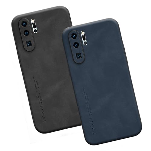 2 Stück Hülle für Huawei P30 Pro Handyhülle Lederhülle Extra Dünn PU-Leder Hülle für Huawei P30 Pro Case 360° Abgedeckte Stoßfeste Ledercase für Huawei P30 Pro Schutzhülle (p30 pro,A) von HAZARA