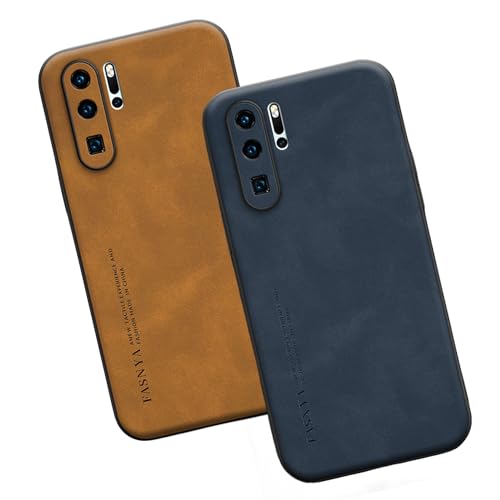 2 Stück Hülle für Huawei P30 Pro Handyhülle Lederhülle Extra Dünn PU-Leder Hülle für Huawei P30 Pro Case 360° Abgedeckte Stoßfeste Ledercase für Huawei P30 Pro Schutzhülle (p30 pro,B) von HAZARA