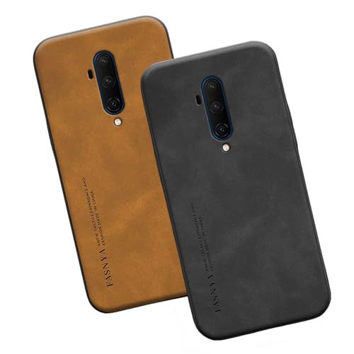 2 Stück Hülle für Oneplus 7T Pro Handyhülle Lederhülle Dünn PU-Leder Hülle für Oneplus 7T Pro Case 360° Abgedeckte Stoßfeste Ledercase für Oneplus 7T Pro Schutzhülle (oneplus7tpro,K) von HAZARA