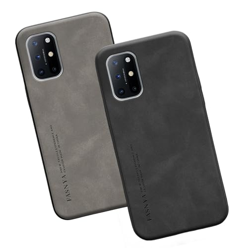 2 Stück Hülle für Oneplus 8T Handyhülle Lederhülle Extra Dünn PU-Leder Hülle für Oneplus 8T Case 360° Abgedeckte Stoßfeste Ledercase für Oneplus 8T Schutzhülle (oneplus8T,E) von HAZARA