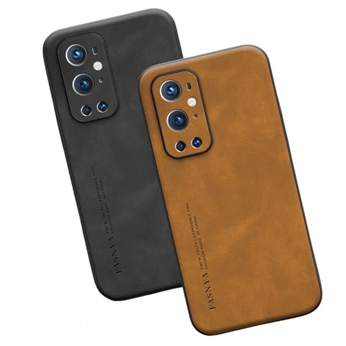 2 Stück Hülle für Oneplus 9 Pro Handyhülle Lederhülle Extra Dünn PU-Leder Hülle für Oneplus 9 Pro Case 360° Abgedeckte Stoßfeste Ledercase für Oneplus 9 Pro Schutzhülle (oneplus9pro,K) von HAZARA