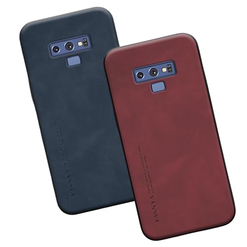 2 Stück Hülle für Samsung Galaxy Note 9 Handyhülle Lederhülle Extra Dünn PU-Leder Hülle für Samsung Note 9 Case 360° Abgedeckte Stoßfeste Ledercase für Galaxy Note 9 Schutzhülle (note9,J) von HAZARA