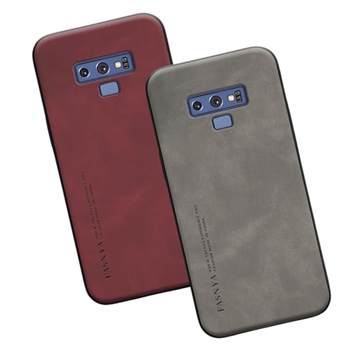 2 Stück Hülle für Samsung Galaxy Note 9 Handyhülle Lederhülle Extra Dünn PU-Leder Hülle für Samsung Note 9 Case 360° Abgedeckte Stoßfeste Ledercase für Galaxy Note 9 Schutzhülle (note9,K) von HAZARA