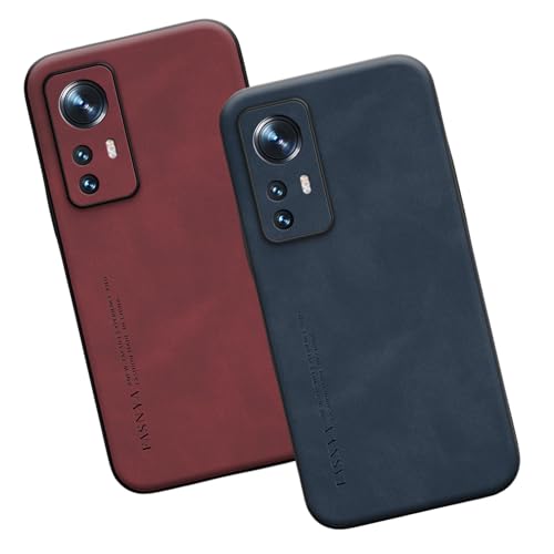 2 Stück Hülle für Xiaomi 12 Lite Handyhülle Lederhülle Extra Dünn PU-Leder Hülle für Mi 12 Lite Case 360° Abgedeckte Stoßfeste Ledercase für Xiaomi Mi 12 Lite Schutzhülle (12 lite,G) von HAZARA