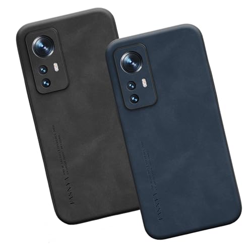 2 Stück Hülle für Xiaomi 12 Lite Handyhülle Lederhülle Extra Dünn PU-Leder Hülle für Mi 12 Lite Case 360° Abgedeckte Stoßfeste Ledercase für Xiaomi Mi 12 Lite Schutzhülle (12 lite,K) von HAZARA