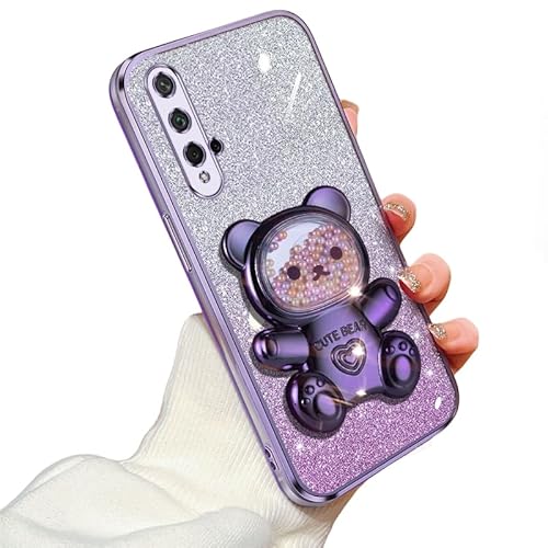 HAZARA Handyhülle für Honor 20 Lite, Magnetischer Ring Ständer, Fingerhalter, Soft TPU Stoßfeste Bling Schutzhülle mit Honor 20 Lite Case von HAZARA