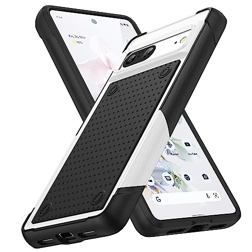 HAZARA Hülle für Google Pixel 7/ 7Pro, Militärqualität Handyhülle, Gummipuffer Stoßfest Kratzfeste Matte Schutzhülle,Weiß,7 HAZARA Hülle für Google Pixel 7/ 7Pro, Militärqualität Handyhülle, Gummipuffer Stoßfest Kratzfeste Matte Schutzhülle,Weiß,7 von HAZARA