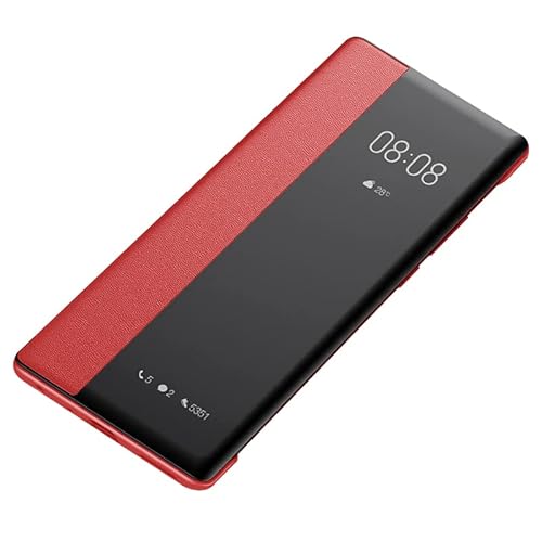 HAZARA Leder Hülle für Oneplus 10 Pro 5G, Handyhülle mit Sichtfenstern Clear View Intelligentes Ruhe/Wachmodus Klapphülle,Rot HAZARA Leder Hülle für Oneplus 10 Pro 5G, Handyhülle mit Sichtfenstern Clear View Intelligentes Ruhe/Wachmodus Klapphülle,Rot von HAZARA
