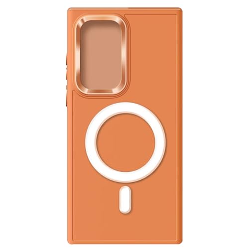 HAZARA Magnetisch Hülle Für Samsung Galaxy S24 Ultra/S24 Plus/S24, Militärgrad Fallschutz PC Hanyhülle, Ultra -Dünne Kabelloses Laden,Orange,S24 Plus HAZARA Magnetisch Hülle Für Samsung Galaxy S24 Ultra/S24 Plus/S24, Militärgrad Fallschutz PC Hanyhülle, Ultra -Dünne Kabelloses Laden,Orange,S24 Plus von HAZARA