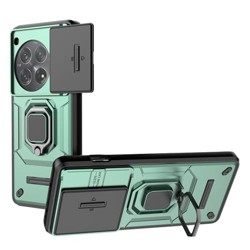 HAZARA Stoßfest Hülle Für OnePlus 12, Schiebelinsenabdeckung Schutzhülle Mit 360° Magnetisch Ring Für Stand Halter Handyhülle,Grün HAZARA Stoßfest Hülle Für OnePlus 12, Schiebelinsenabdeckung Schutzhülle Mit 360° Magnetisch Ring Für Stand Halter Handyhülle,Grün von HAZARA