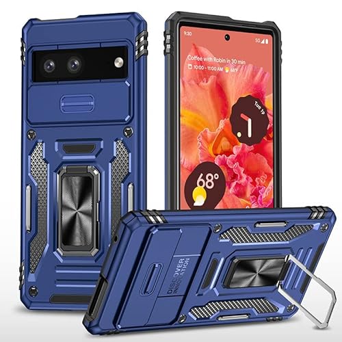 HAZARA Stoßfeste Hüllen für Google Pixel 7/7 Pro, Objektivschutz Handyhülle, Militärischer Ring Ständer Schutzhülle,Blau,7Pro HAZARA Stoßfeste Hüllen für Google Pixel 7/7 Pro, Objektivschutz Handyhülle, Militärischer Ring Ständer Schutzhülle,Blau,7Pro von HAZARA