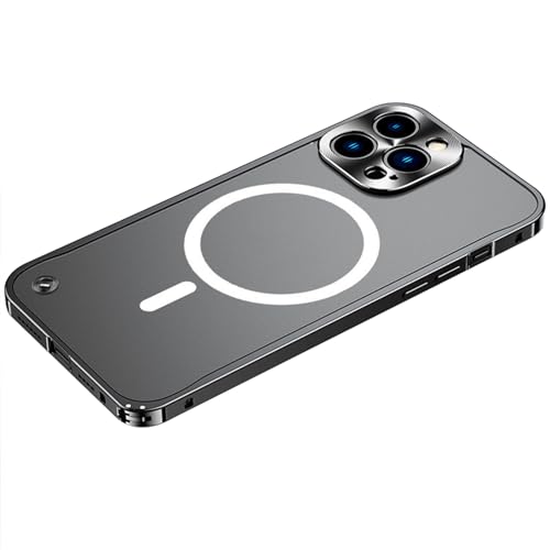 HAZARA Ultra Dünn Hülle für iPhone 15 Pro Max/15 Plus/15 Pro/15, Metall Objektivschutz Handyhülle Magnetisch Transparenter PC Hülle,Schwarz,15ProMax HAZARA Ultra Dünn Hülle für iPhone 15 Pro Max/15 Plus/15 Pro/15, Metall Objektivschutz Handyhülle Magnetisch Transparenter PC Hülle,Schwarz,15ProMax von HAZARA
