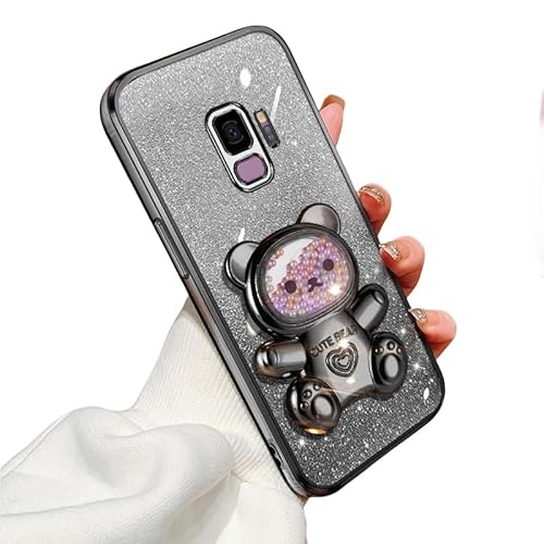 Handyhülle für Samsung Galaxy S9 Hülle, Magnetischer Ring Ständer für Samsung S9 Hülle, Fingerhalter Soft TPU Stoßfeste Bling Schutzhülle mit Galaxy S9 Case (S9,EE) von HAZARA