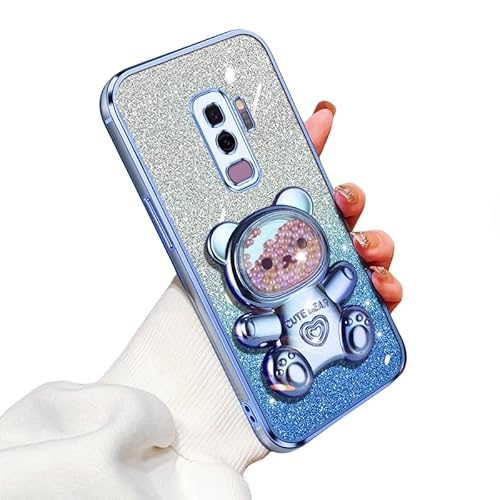 Handyhülle für Samsung Galaxy S9 Plus Hülle, Magnetischer Ring Ständer für Samsung S9 Plus Hülle, Fingerhalter Soft TPU Stoßfeste Bling Schutzhülle mit Galaxy S9 Plus Case (S9Plus,D) von HAZARA