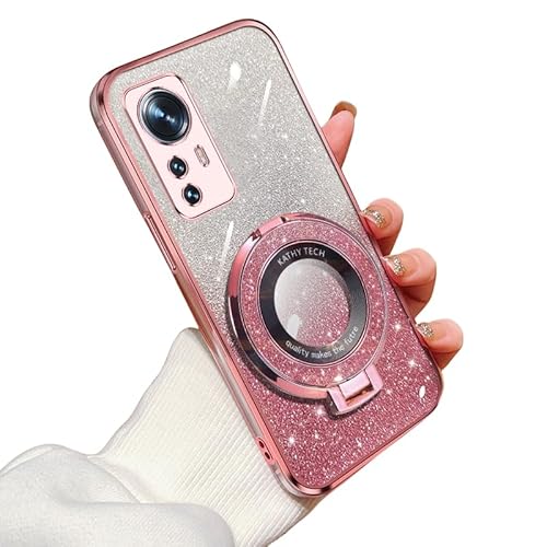 Handyhülle für Xiaomi Mi 12/Mi 12S Hülle, Magnetischer Ring Ständer für Xiaomi Mi 12/Mi 12S Hülle, Fingerhalter Soft TPU Stoßfeste Bling Schutzhülle mit Xiaomi Mi 12/Mi 12S Case (mi 12/12S,AA) von HAZARA