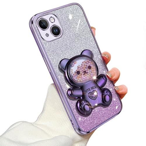 Handyhülle für iPhone 14 Hülle, Magnetischer Ring Ständer für iPhone 14 Hülle, Fingerhalter Soft TPU Stoßfeste Bling Schutzhülle mit iPhone 14 Case (14,B) von HAZARA
