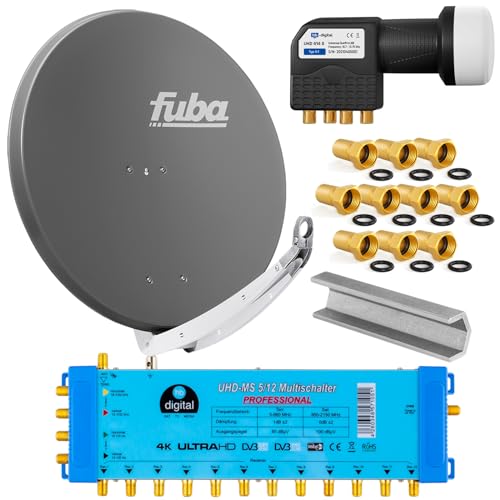 FUBA 12 TEILNEHMER DIGITAL SAT ANLAGE DAA850A + 0,1dB LNB Full HDTV 4K + PMSE Multischalter 5/12 + 35 Vergoldete F-Stecker Gratis dazu FUBA 12 TEILNEHMER DIGITAL SAT ANLAGE DAA850A + 0,1dB LNB Full HDTV 4K + PMSE Multischalter 5/12 + 35 Vergoldete F-Stecker Gratis dazu von HB-DIGITAL