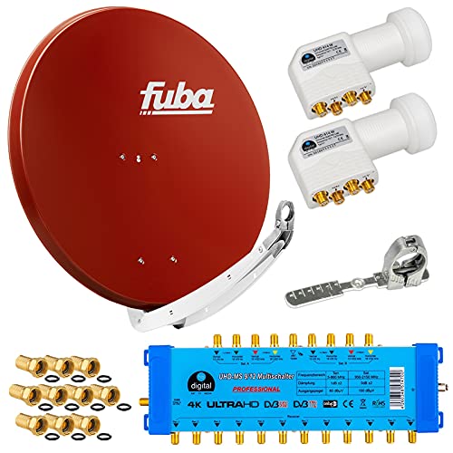 FUBA 12 TEILNEHMER DIGITAL SAT ANLAGE DAA850R + 0,1dB LNB Full HDTV 4K + PMSE Multischalter 9/12 + 40 Vergoldete F-Stecker Gratis dazu FUBA 12 TEILNEHMER DIGITAL SAT ANLAGE DAA850R + 0,1dB LNB Full HDTV 4K + PMSE Multischalter 9/12 + 40 Vergoldete F-Stecker Gratis dazu von HB-DIGITAL