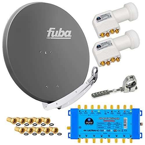 FUBA 8 TEILNEHMER DIGITAL SAT ANLAGE DAA850A + 0,1dB LNB Full HDTV 4K + PMSE Multischalter 9/8 + 35 Vergoldete F-Stecker Gratis dazu FUBA 8 TEILNEHMER DIGITAL SAT ANLAGE DAA850A + 0,1dB LNB Full HDTV 4K + PMSE Multischalter 9/8 + 35 Vergoldete F-Stecker Gratis dazu von HB-DIGITAL