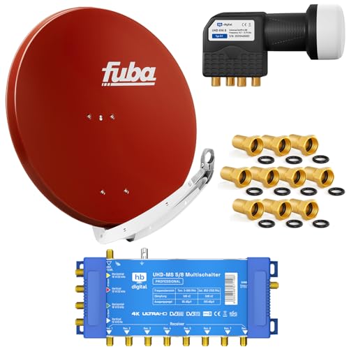 FUBA 8 Teilnehmer Digital SAT Anlage DAA850R + Profi LNB 0,1dB Full HDTV 4K + PMSE Multischalter 5/8 + 24 Vergoldete F-Stecker Gratis dazu FUBA 8 Teilnehmer Digital SAT Anlage DAA850R + Profi LNB 0,1dB Full HDTV 4K + PMSE Multischalter 5/8 + 24 Vergoldete F-Stecker Gratis dazu von HB-DIGITAL