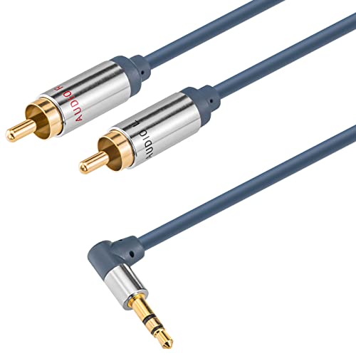HB-DIGITAL 1,5m Home-Cinema AUX Audio Kabel 3,5mm Klinken-Winkelstecker auf 2x Cinchstecker RCA Anschlusskabel für Heimkino HiFi HighEnd Stereo Kupfer CuZnNi vergoldete Kontakte Signalübertragung HB-DIGITAL 1,5m Home-Cinema AUX Audio Kabel 3,5mm Klinken-Winkelstecker auf 2x Cinchstecker RCA Anschlusskabel für Heimkino HiFi HighEnd Stereo Kupfer CuZnNi vergoldete Kontakte Signalübertragung von HB-DIGITAL