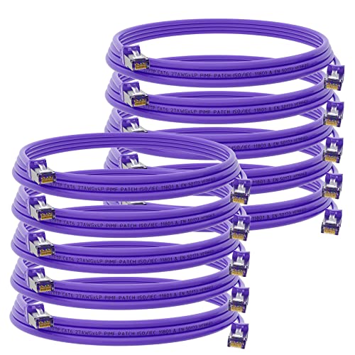 HB-DIGITAL 10x 1m Patchkabel RJ45 LAN CAT 6 Ethernetkabel Netzwerkkabel bis zu 1 Gbit/s CAT 6 Kupfer Profi S/FTP DSL für Patchpanel Switch Router Modem - Lila HB-DIGITAL 10x 1m Patchkabel RJ45 LAN CAT 6 Ethernetkabel Netzwerkkabel bis zu 1 Gbit/s CAT 6 Kupfer Profi S/FTP DSL für Patchpanel Switch Router Modem - Lila von HB-DIGITAL