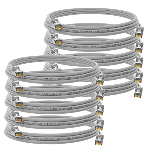 HB-DIGITAL 10x 3m Patchkabel RJ45 LAN CAT 6 Ethernetkabel Netzwerkkabel bis zu 1 Gbit/s CAT 6 Kupfer Profi S/FTP DSL für Patchpanel Switch Router Modem - Grau HB-DIGITAL 10x 3m Patchkabel RJ45 LAN CAT 6 Ethernetkabel Netzwerkkabel bis zu 1 Gbit/s CAT 6 Kupfer Profi S/FTP DSL für Patchpanel Switch Router Modem - Grau von HB-DIGITAL