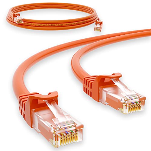 HB-DIGITAL 1m Patchkabel RJ45 LAN CAT 6 Ethernetkabel Netzwerkkabel bis zu 1 Gbit/s CAT 6 Kupfer Profi U/UTP DSL für Patchpanel Switch Router Modem - Orange HB-DIGITAL 1m Patchkabel RJ45 LAN CAT 6 Ethernetkabel Netzwerkkabel bis zu 1 Gbit/s CAT 6 Kupfer Profi U/UTP DSL für Patchpanel Switch Router Modem - Orange von HB-DIGITAL