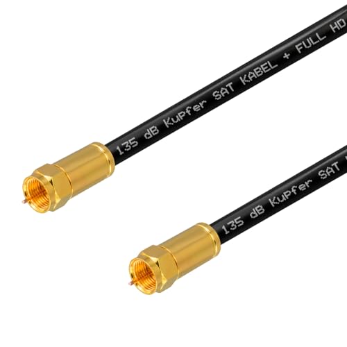 HB-DIGITAL 25m HDTV reines Kupfer SAT Antennenkabel 5-fach geschirmt max 135dB Anschlusskabel RG6 Koax mit Kompressionssteckern VERGOLDET Koaxial Kabel 1080p Full HD 3D UHD ULTRA 4K F-Stecker schwarz HB-DIGITAL 25m HDTV reines Kupfer SAT Antennenkabel 5-fach geschirmt max 135dB Anschlusskabel RG6 Koax mit Kompressionssteckern VERGOLDET Koaxial Kabel 1080p Full HD 3D UHD ULTRA 4K F-Stecker schwarz von HB-DIGITAL