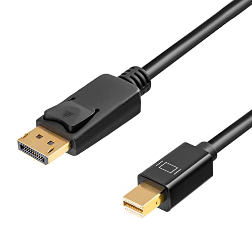 HB-DIGITAL 2m DisplayPort 1.2 Anschlusskabel DP Stecker auf Mini DP Stecker 4K 2K Auflösung 21,6 Gbit/s HDR vergoldete Kontakte - Grafikkarte PC Monitor IPTV Box HDTV 1080p schwarz von HB-DIGITAL