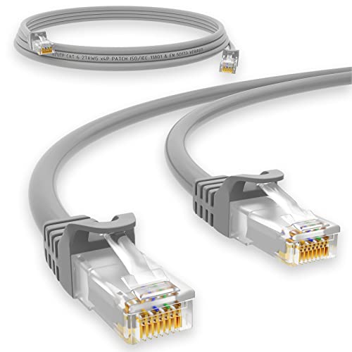 HB-DIGITAL 2m Patchkabel RJ45 LAN CAT 6 Ethernetkabel Netzwerkkabel bis zu 1 Gbit/s CAT 6 Kupfer Profi U/UTP DSL für Patchpanel Switch Router Modem - Grau HB-DIGITAL 2m Patchkabel RJ45 LAN CAT 6 Ethernetkabel Netzwerkkabel bis zu 1 Gbit/s CAT 6 Kupfer Profi U/UTP DSL für Patchpanel Switch Router Modem - Grau von HB-DIGITAL