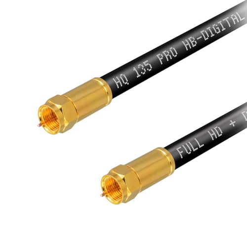 HB-DIGITAL 50m HDTV SAT Antennenkabel 4-fach geschirmt max 135dB Stahl-Kupfer Anschlusskabel RG6 Koax mit Kompressionssteckern VERGOLDET Koaxial Kabel 1080p Full HD 3D UHD ULTRA 4K F-Stecker schwarz HB-DIGITAL 50m HDTV SAT Antennenkabel 4-fach geschirmt max 135dB Stahl-Kupfer Anschlusskabel RG6 Koax mit Kompressionssteckern VERGOLDET Koaxial Kabel 1080p Full HD 3D UHD ULTRA 4K F-Stecker schwarz von HB-DIGITAL