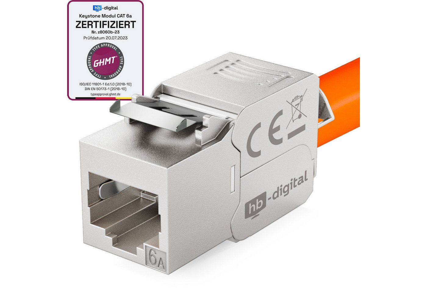 HB-DIGITAL Keystone Modul CAT 6a RJ45 LSA-Öffnung werkzeuglos Zinklegierung Netzwerk-Adapter HB-DIGITAL Keystone Modul CAT 6a RJ45 LSA-Öffnung werkzeuglos Zinklegierung Netzwerk-Adapter von HB-DIGITAL