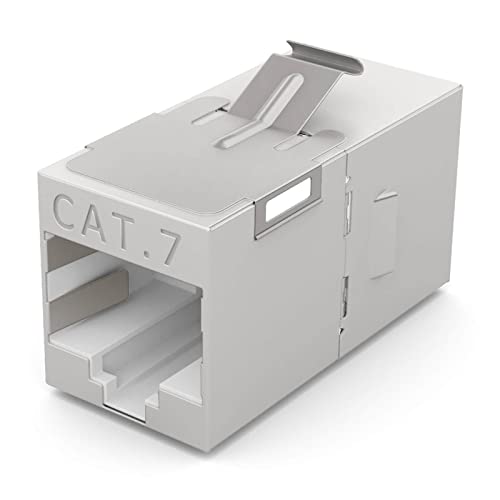 HB-DIGITAL Keystone Modul Cat.7 Patchkabel Verbinder mit RJ45-Buchse auf RJ45-Buchse | Multimedia-Keystone für Patchpanel Netzwerkdose Keystone-Halterung Verbinder Adapter Kupplung Plug-&-Play von HB-DIGITAL